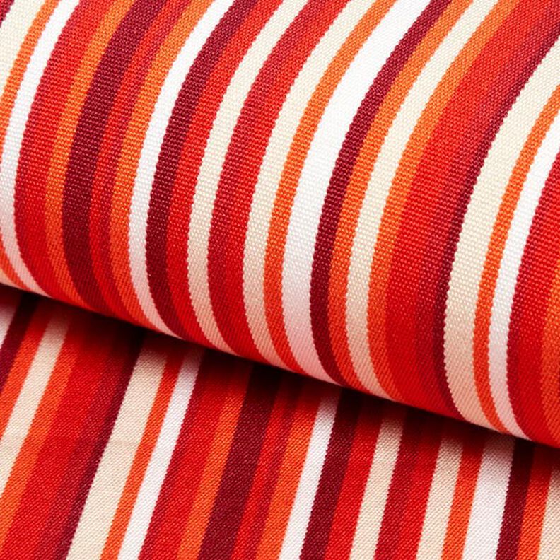 Outdoor Tessuto per sedia a sdraio Righe longitudinali 45 cm – rosso/arancione,  image number 1