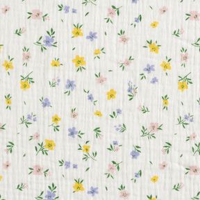 mussolina / tessuto doppio increspato Piccoli fiorellini | Poppy Fabrics – avorio, 