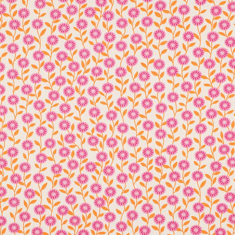 popeline di cotone Fiorellini estivi | Poppy Fabrics – rosa/crema,  image number 1