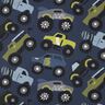 popeline di cotone Monster trucks | Poppy Fabrics – blu marino,  thumbnail number 1