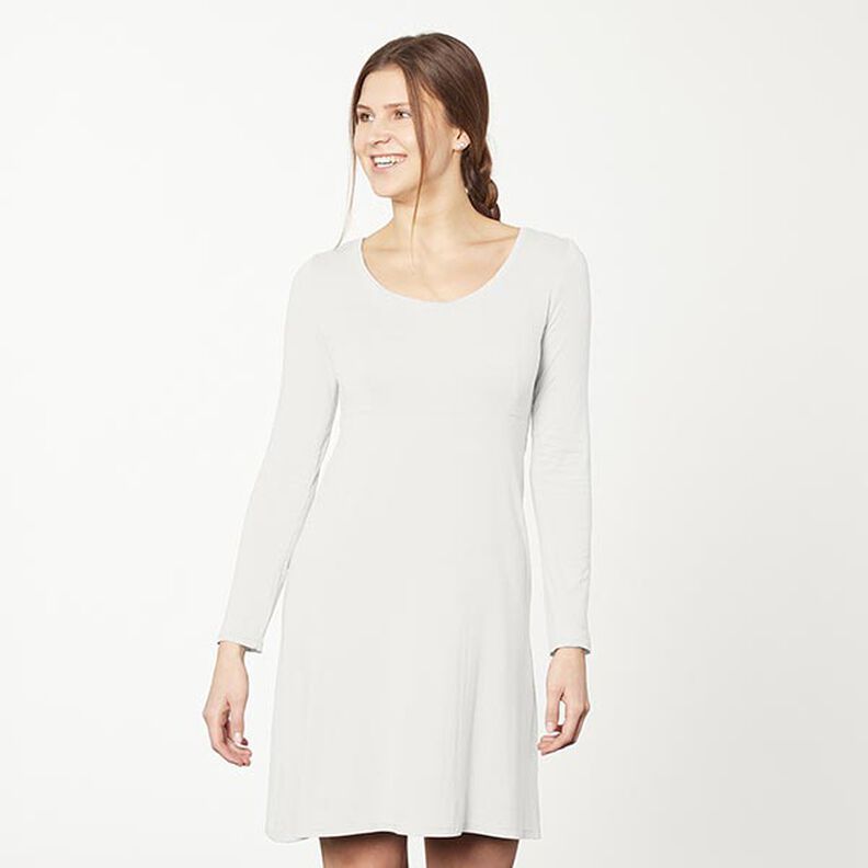 jersey di cotone medio tinta unita – bianco lana,  image number 7