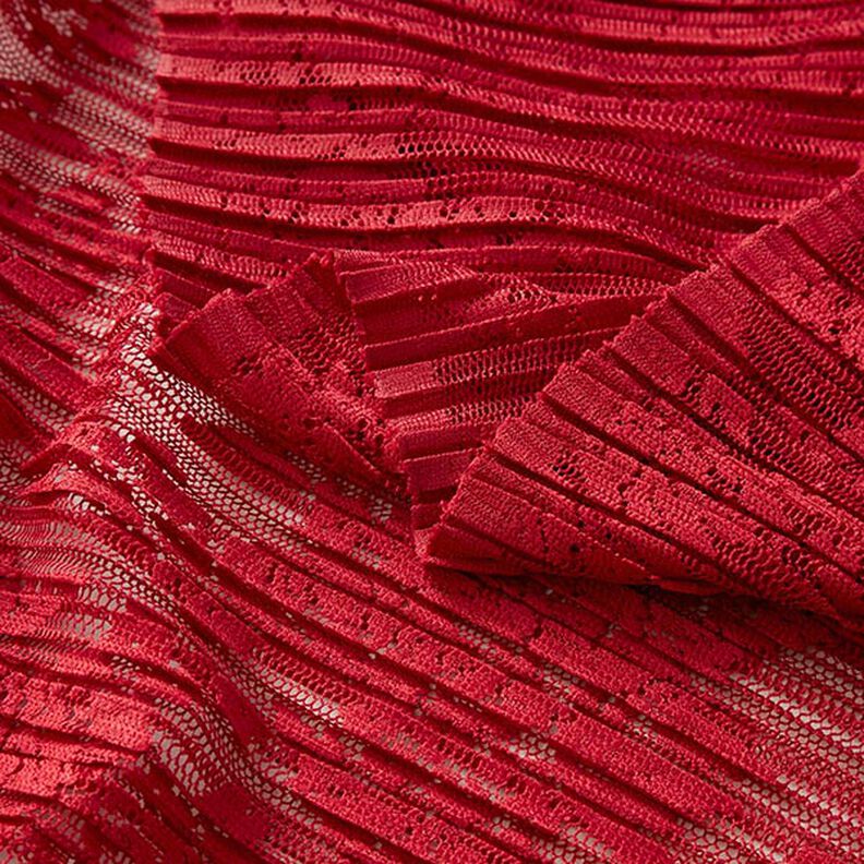 Pizzo plissettato con fiori – rosso carminio,  image number 3