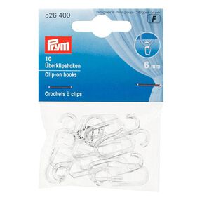 Ganci a clip [6 mm] 10 pezzi – trasparente | Prym, 