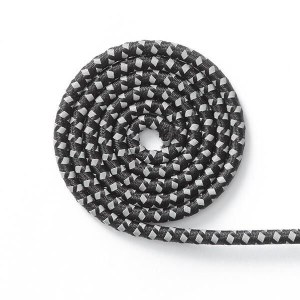 cordoncino riflettente – nero/argento,  image number 3