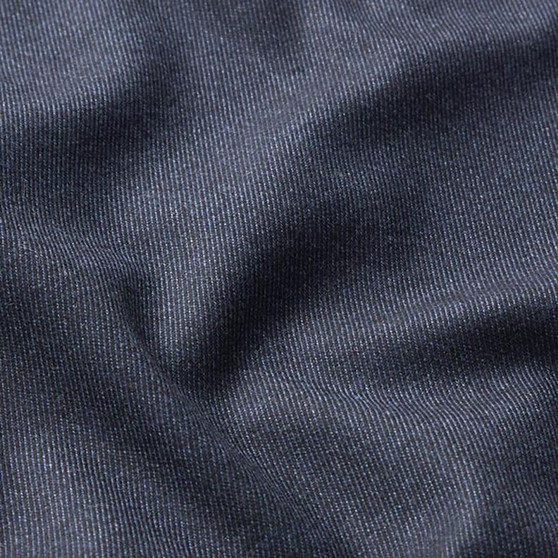 Tessuto per abito elasticizzato misto viscosa in tinta unita – blu notte,  image number 2
