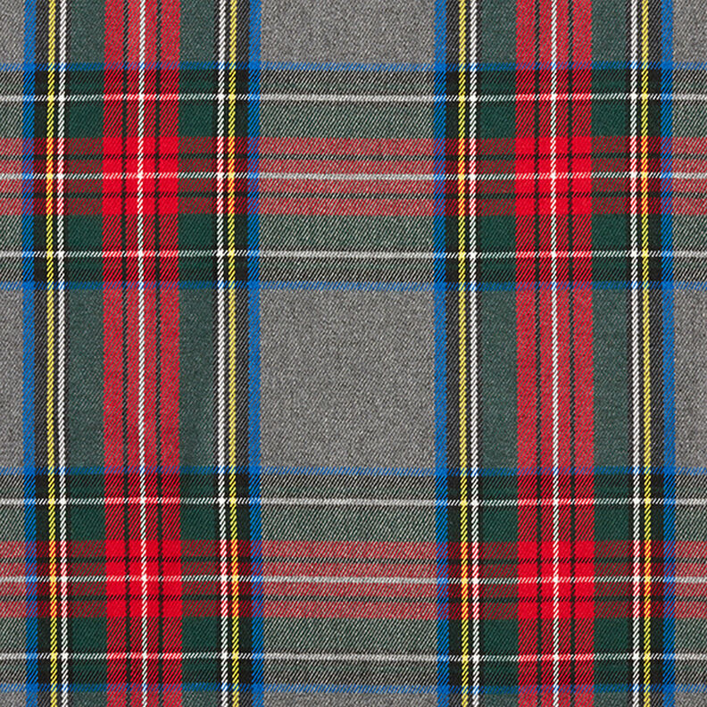 tessuto stretch per pantaloni Quadri scozzesi – grigio ardesia/rosso,  image number 1