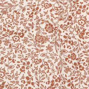 mussolina / tessuto doppio increspato Fiorellini bicolori  | Poppy Fabrics – beige chiaro/caramello, 