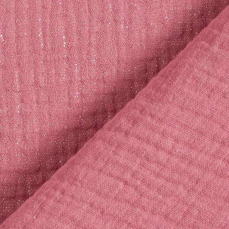 mussolina / tessuto doppio increspato Fini punti glitterati| by Poppy – rosa anticato,  image number 4