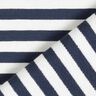 French terry, felpa estiva Righe tinte in filo – bianco lana/blu marino,  thumbnail number 5