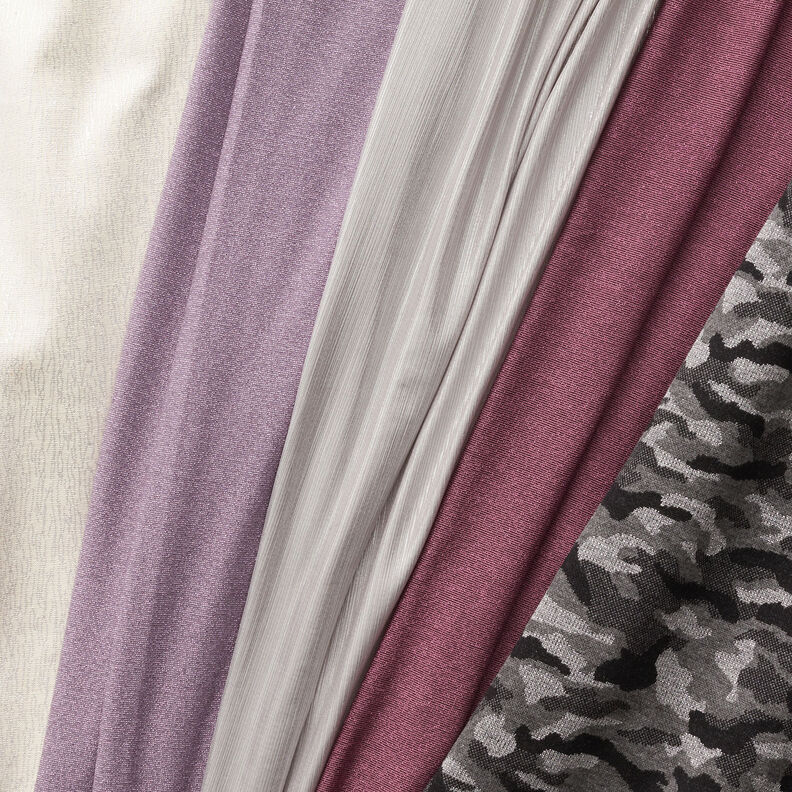 Abbigliamento jacquard con linee serpentine brillanti &ndash; bianco/argento | Resto 100cm,  image number 6