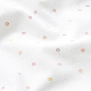 popeline Pois colorati  – bianco/rosa anticato, 