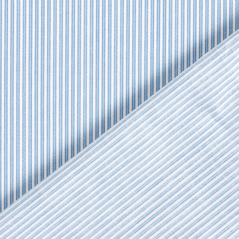 Tessuto elasticizzato per camicia a righe strette – bianco/azzurro,  image number 5