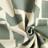 tessuto arredo Jacquard Struttura astratta – canna palustre/bianco lana,  thumbnail number 3