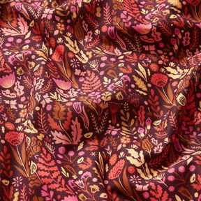tessuto in cotone cretonne fiori selvatici – rosso merlot/porpora, 