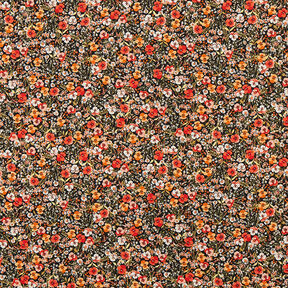 Tessuto crêpe chiffon marea di fiori – nero, 