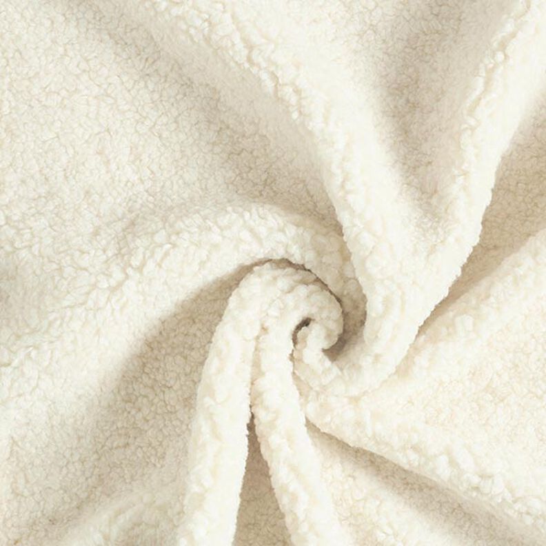 tessuto da tappezzeria pelliccia sintetica Teddy – bianco lana,  image number 1