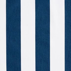 tessuto arredo tessuto spinato in cotone Righe – bianco/indaco, 