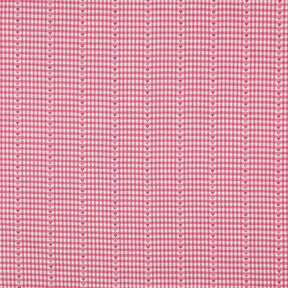 tessuto in cotone Jacquard quadri e cuori – pink/bianco, 