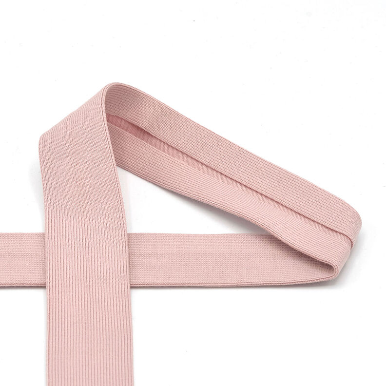 Nastro in sbieco jersey di cotone [20 mm] – rosa antico chiaro,  image number 1
