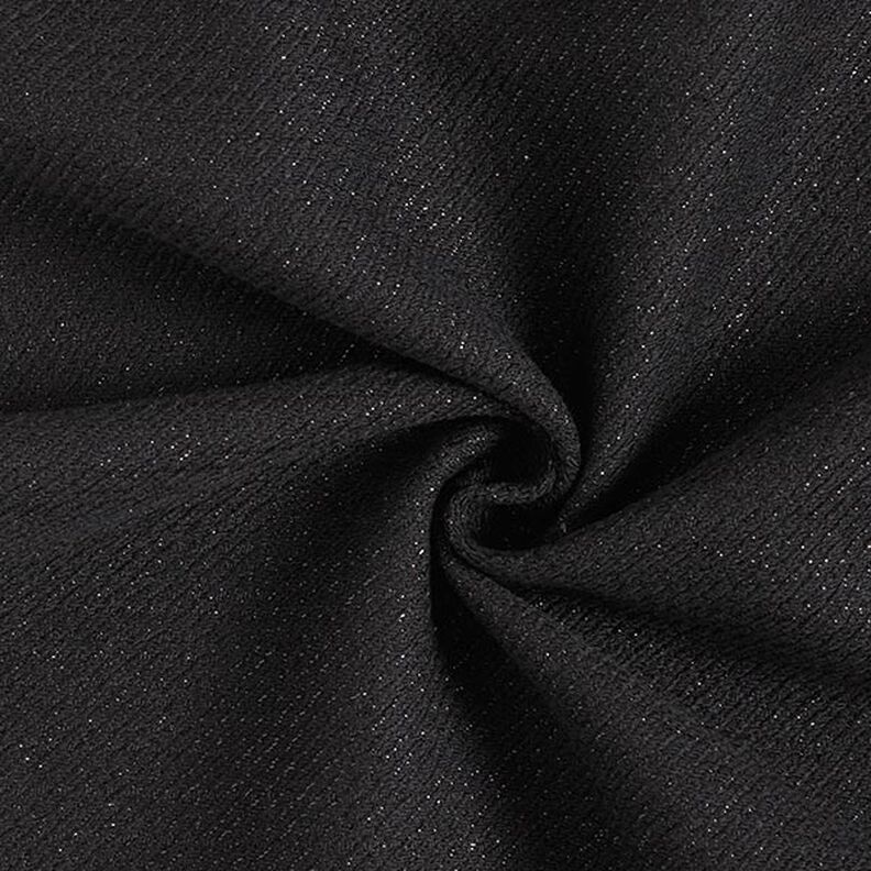 Costume in tessuto glitter a trama diagonale – nero,  image number 1