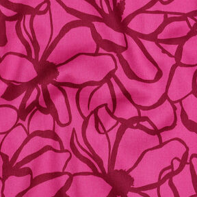 satin di cotone Magnolia | Nerida Hansen – rosa fucsia acceso/rosso scuro, 
