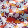 tessuto in cotone cretonne Uccelli e fiori – uva/violetto pastello,  thumbnail number 2