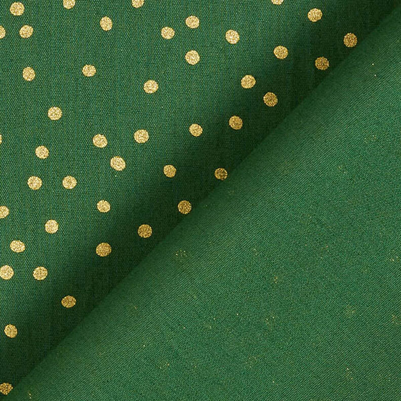 tessuto in cotone popeline Punti fini – verde/oro,  image number 4