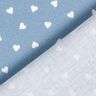Popeline di cotone biologico con cuori sparsi – blu jeans chiaro,  thumbnail number 4