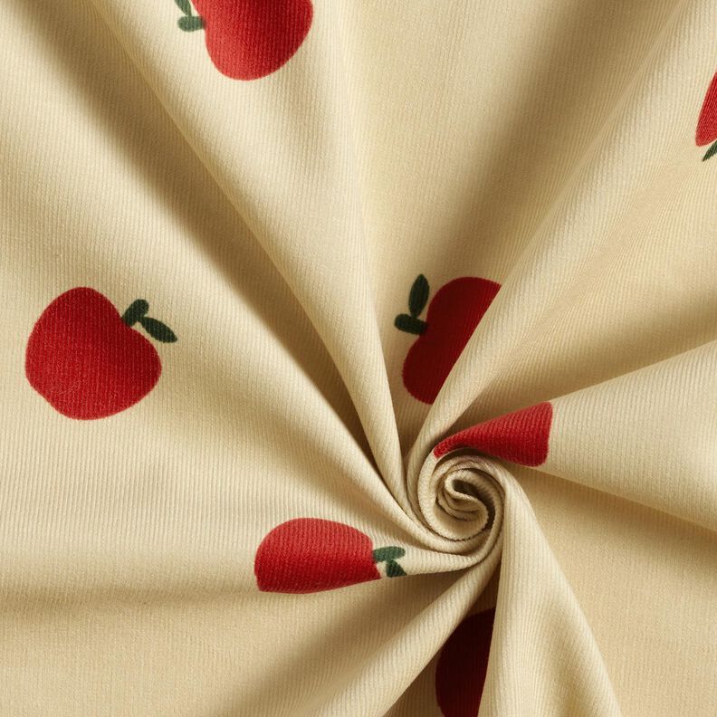 velluto a costine mele &ndash; bianco lana/rosso,  image number 3