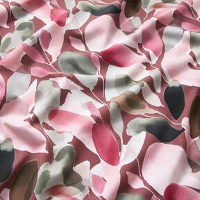 jersey di cotone Stampa digitale di fiori ad acquerello – malva/canna palustre, 