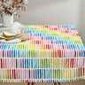 tessuto arredo mezzo panama strisce arcobaleno – bianco,  thumbnail number 8