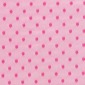 Tessuto a rete soft a pois – rosa fucsia acceso, 