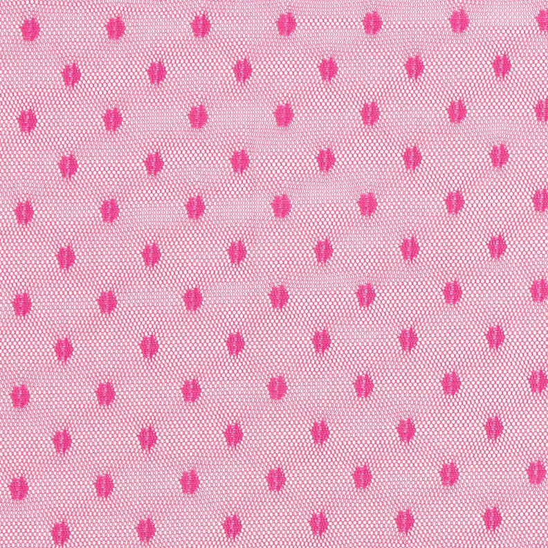 Tessuto a rete soft a pois – rosa fucsia acceso,  image number 1