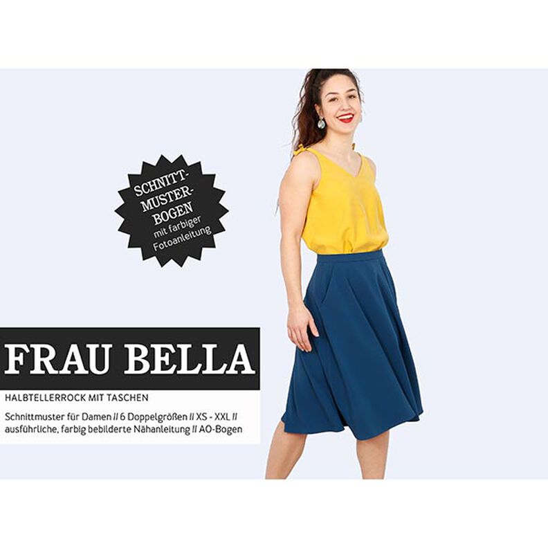 FRAU BELLA - gonna a campana con tasche, Studio Schnittreif  | XS -  XXL,  image number 1