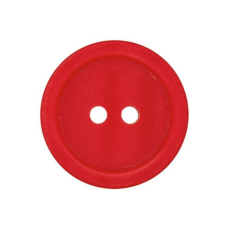 bottone in plastica 2 fori basic - rosso,  image number 1