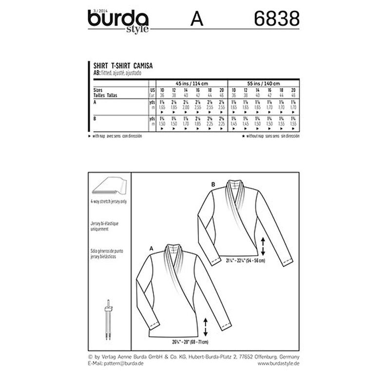Maglietta, Burda 6838,  image number 4