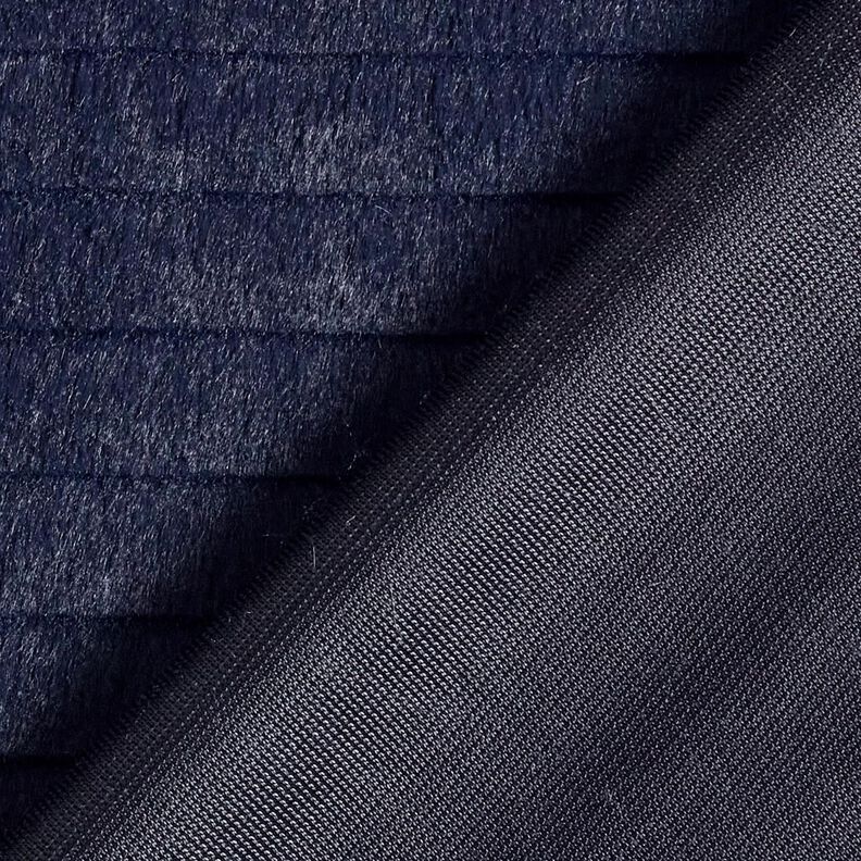 Pelliccia sintetica a righe orizzontali larghe – blu notte, image number 4