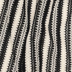 tessuto in maglia righe | Poppy Fabrics – nero/bianco lana, 
