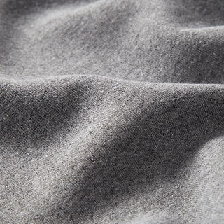 Tessuto in felpa garzato misto cotone riciclato – grigio | Resto 50cm, 