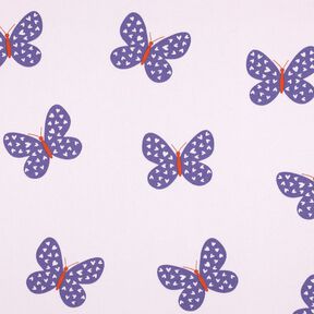 felpa garzata grandi farfalle | Poppy Fabrics – lillà pastello/lilla bluastro, 