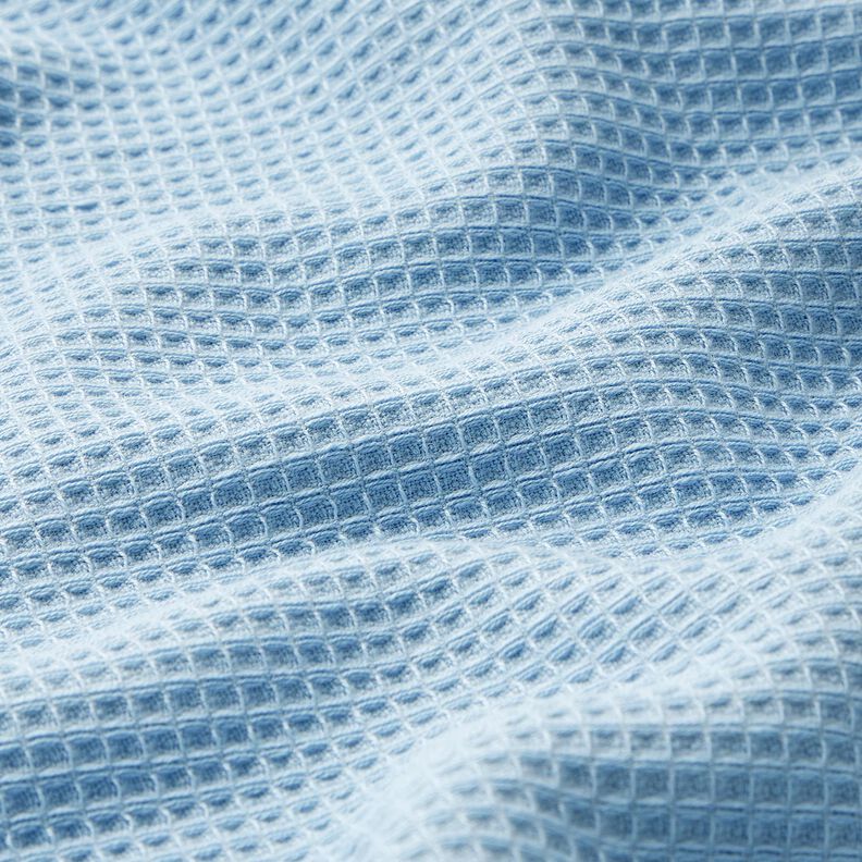 tessuto in spugna/piqué nido d’ape tinta unita – azzurro,  image number 3