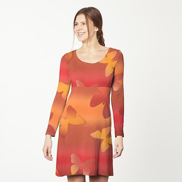 jersey di cotone, farfalle – arancione, image number 5