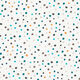 jersey di cotone Piccoli puntini variopinti – bianco/petrolio,  thumbnail number 1