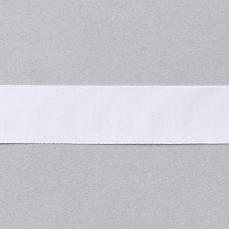 Nastro in satin [25 mm] – bianco,  image number 1
