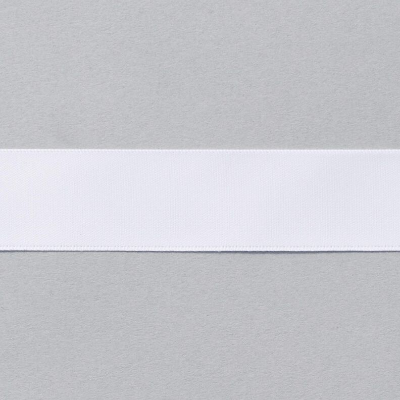 Nastro in satin [25 mm] – bianco,  image number 1