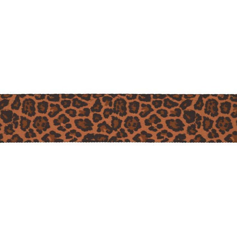 nastro con motivo leopardato [ Larghezza: 40 mm ] – bronzo/marrone,  image number 1