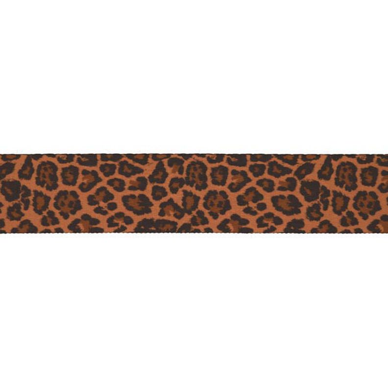 nastro  con motivo leopardato [ Larghezza: 40 mm ] – bronzo/marrone,  image number 1