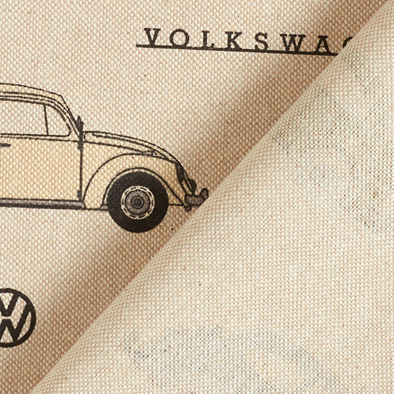 tessuto arredo mezzo panama, maggiolino VW – nero/naturale,  image number 4