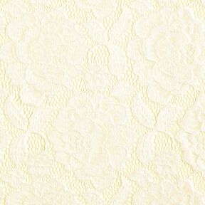 pizzo elastico Boccioli e foglie – bianco lana, 