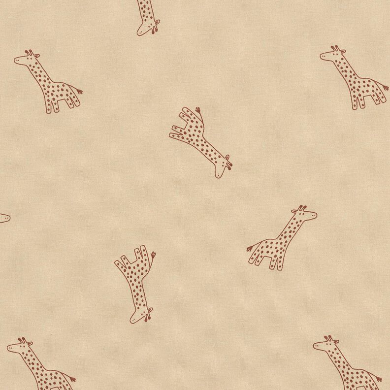 jersey di cotone giraffe – mandorla, image number 1